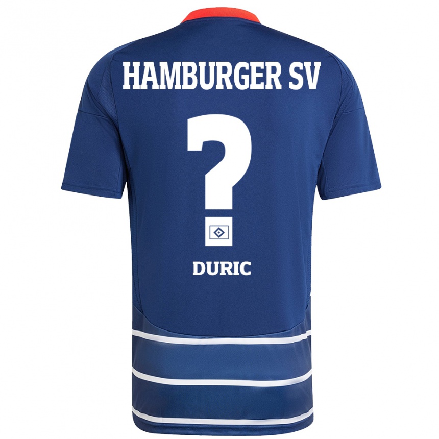 Enfant Football Maillot Goran Duric #0 Bleu Foncé Tenues Extérieur 2024/25