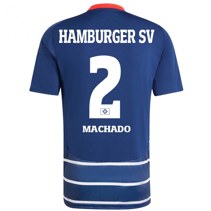 Enfant Football Maillot Kilian Hölscher Machado #2 Bleu Foncé Tenues Extérieur 2024/25