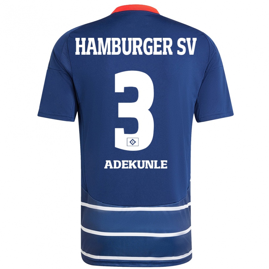 Enfant Football Maillot Noah Adekunle #3 Bleu Foncé Tenues Extérieur 2024/25