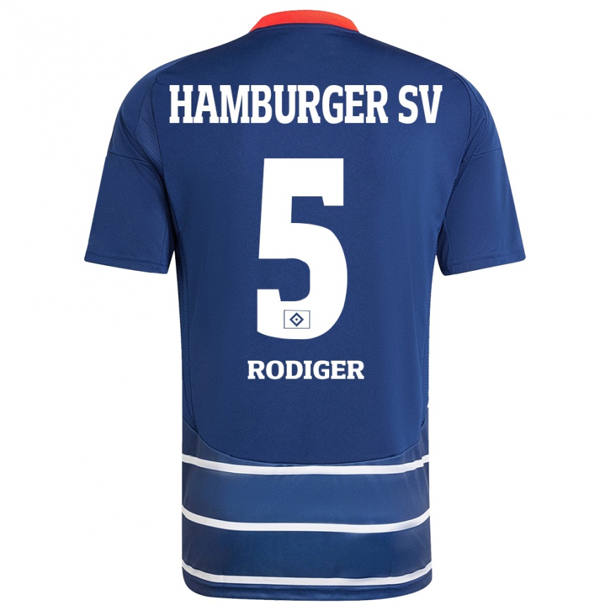 Enfant Football Maillot Philipp Rödiger #5 Bleu Foncé Tenues Extérieur 2024/25