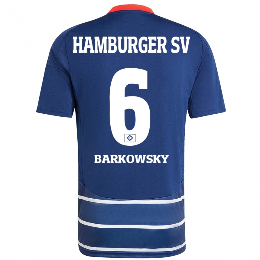 Enfant Football Maillot Finn Barkowsky #6 Bleu Foncé Tenues Extérieur 2024/25