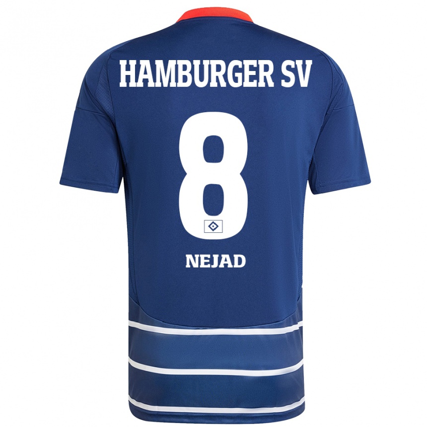 Enfant Football Maillot Milad Nejad #8 Bleu Foncé Tenues Extérieur 2024/25