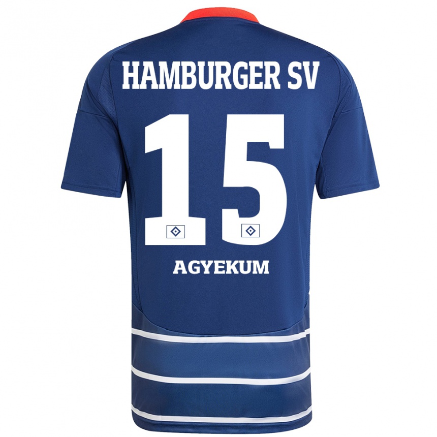 Enfant Football Maillot Joel Agyekum #15 Bleu Foncé Tenues Extérieur 2024/25