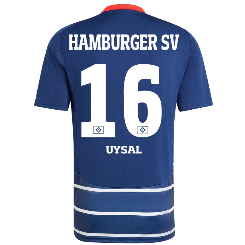 Enfant Football Maillot Samed Uysal #16 Bleu Foncé Tenues Extérieur 2024/25