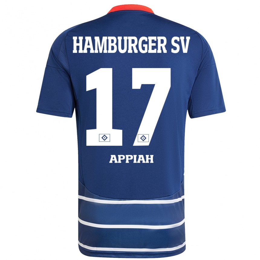 Enfant Football Maillot Emmanuel Appiah #17 Bleu Foncé Tenues Extérieur 2024/25