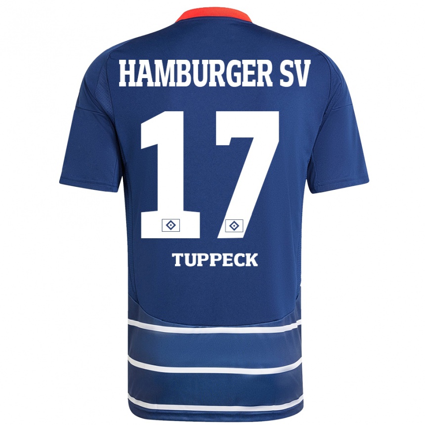 Enfant Football Maillot Niklas Tuppeck #17 Bleu Foncé Tenues Extérieur 2024/25