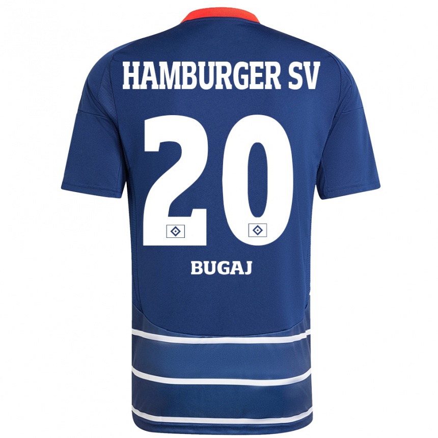 Enfant Football Maillot Jan-Luca Bugaj #20 Bleu Foncé Tenues Extérieur 2024/25