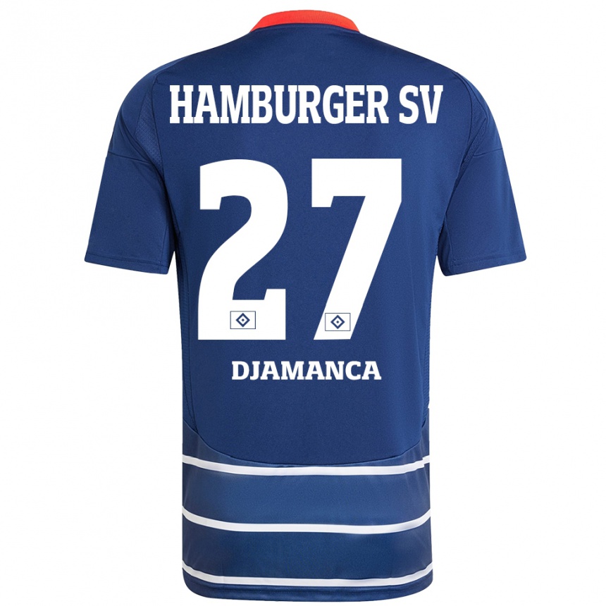 Enfant Football Maillot Ismaila Djamanca #27 Bleu Foncé Tenues Extérieur 2024/25