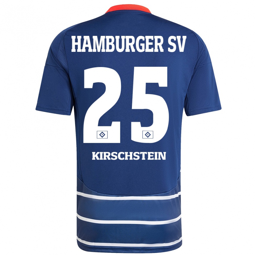 Enfant Football Maillot Merle Kirschstein #25 Bleu Foncé Tenues Extérieur 2024/25