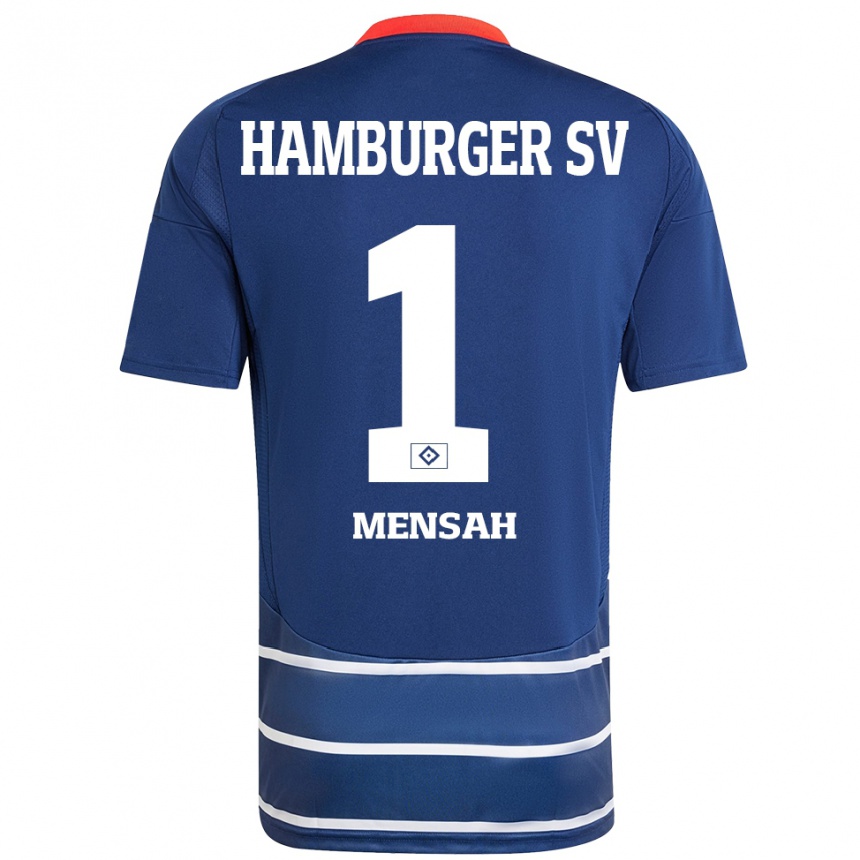 Enfant Football Maillot Steven Mensah #1 Bleu Foncé Tenues Extérieur 2024/25