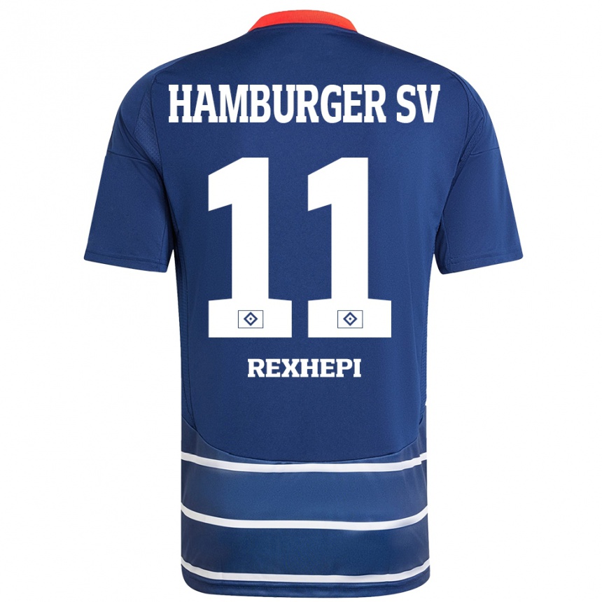 Enfant Football Maillot Arlind Rexhepi #11 Bleu Foncé Tenues Extérieur 2024/25