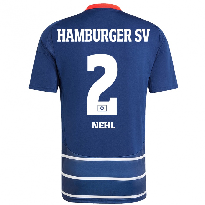 Enfant Football Maillot Julius Nehl #2 Bleu Foncé Tenues Extérieur 2024/25