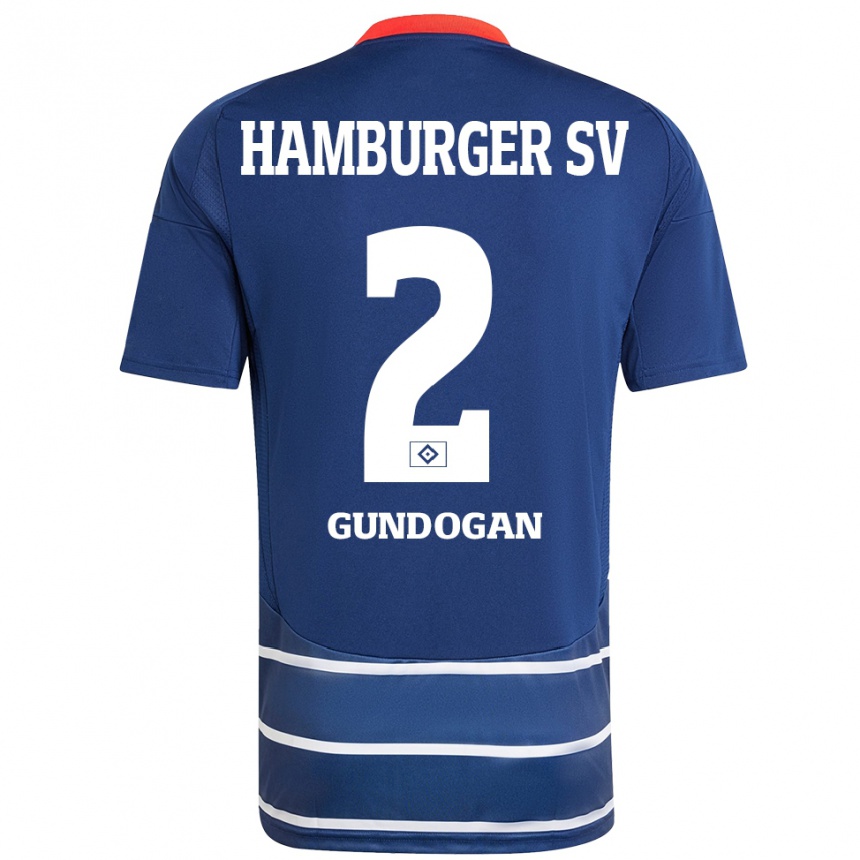 Enfant Football Maillot Haci Gündogan #2 Bleu Foncé Tenues Extérieur 2024/25