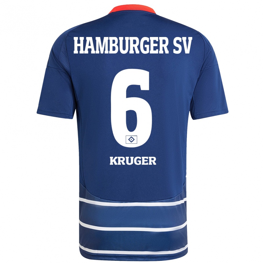 Enfant Football Maillot Artur Krüger #6 Bleu Foncé Tenues Extérieur 2024/25