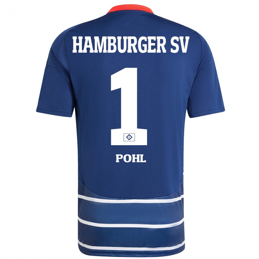 Enfant Football Maillot Christina Pohl #1 Bleu Foncé Tenues Extérieur 2024/25