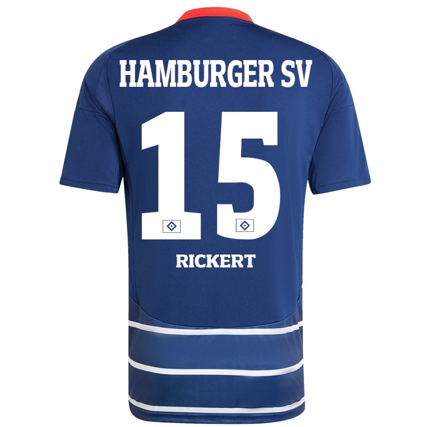 Enfant Football Maillot Manja Rickert #15 Bleu Foncé Tenues Extérieur 2024/25