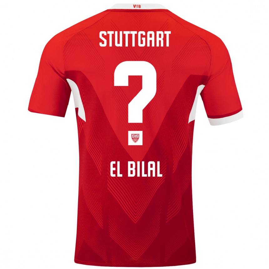 Enfant Football Maillot El Bilal Touré #0 Blanc Rouge Tenues Extérieur 2024/25