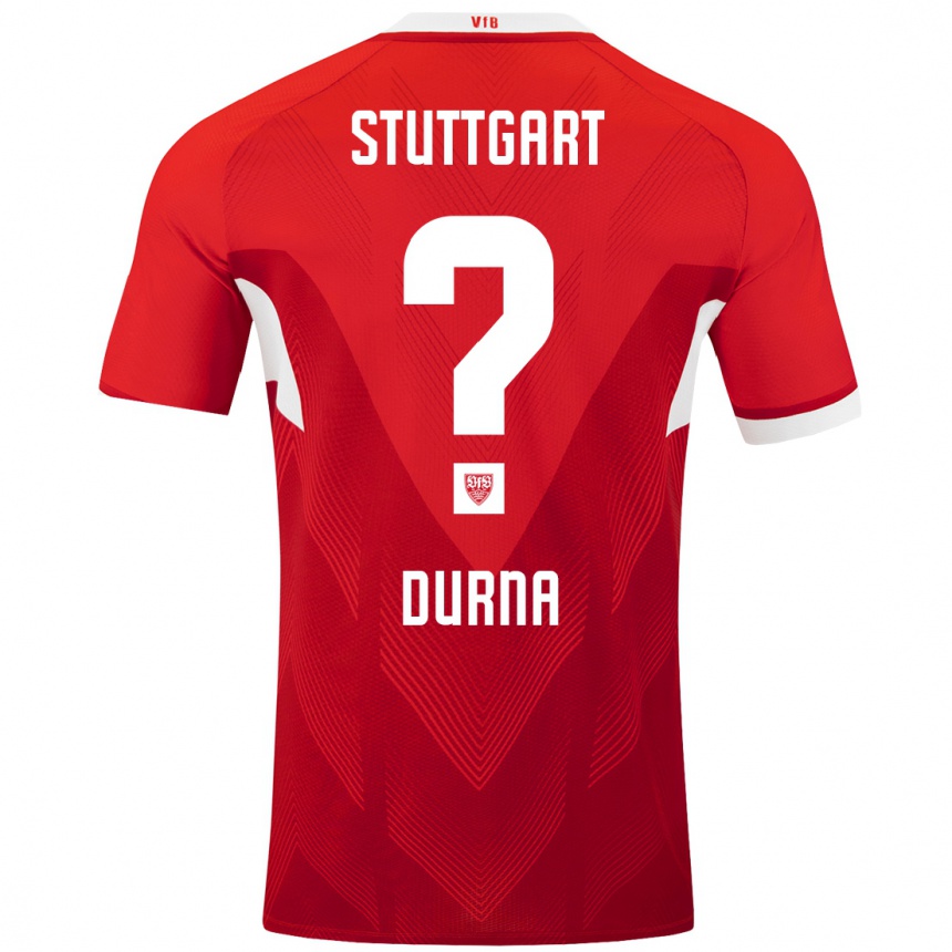 Enfant Football Maillot Tuncay Durna #0 Blanc Rouge Tenues Extérieur 2024/25