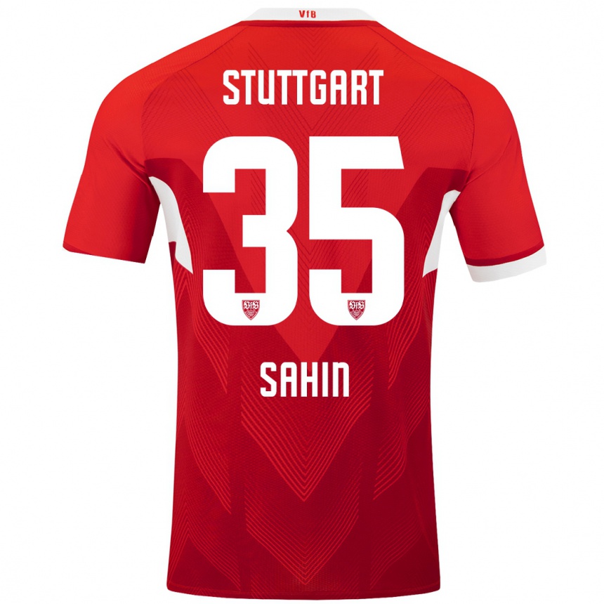 Enfant Football Maillot Mehmet Sahin #35 Blanc Rouge Tenues Extérieur 2024/25