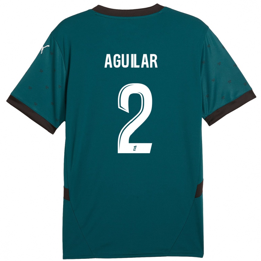 Enfant Football Maillot Ruben Aguilar #2 Vert Foncé Tenues Extérieur 2024/25