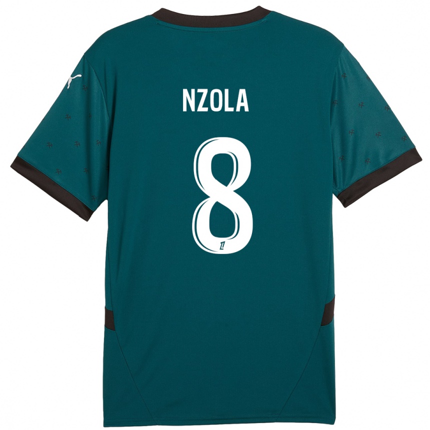 Enfant Football Maillot M'bala Nzola #8 Vert Foncé Tenues Extérieur 2024/25