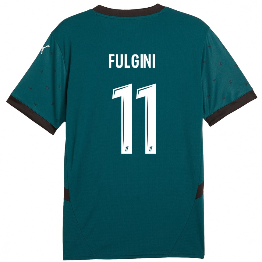 Enfant Football Maillot Angelo Fulgini #11 Vert Foncé Tenues Extérieur 2024/25