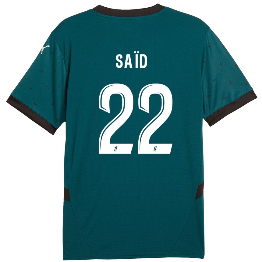 Enfant Football Maillot Wesley Saïd #22 Vert Foncé Tenues Extérieur 2024/25