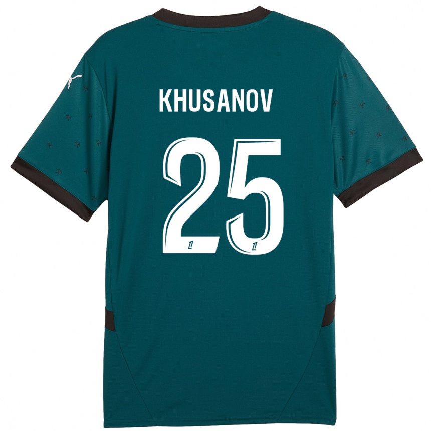 Enfant Football Maillot Abdukodir Khusanov #25 Vert Foncé Tenues Extérieur 2024/25