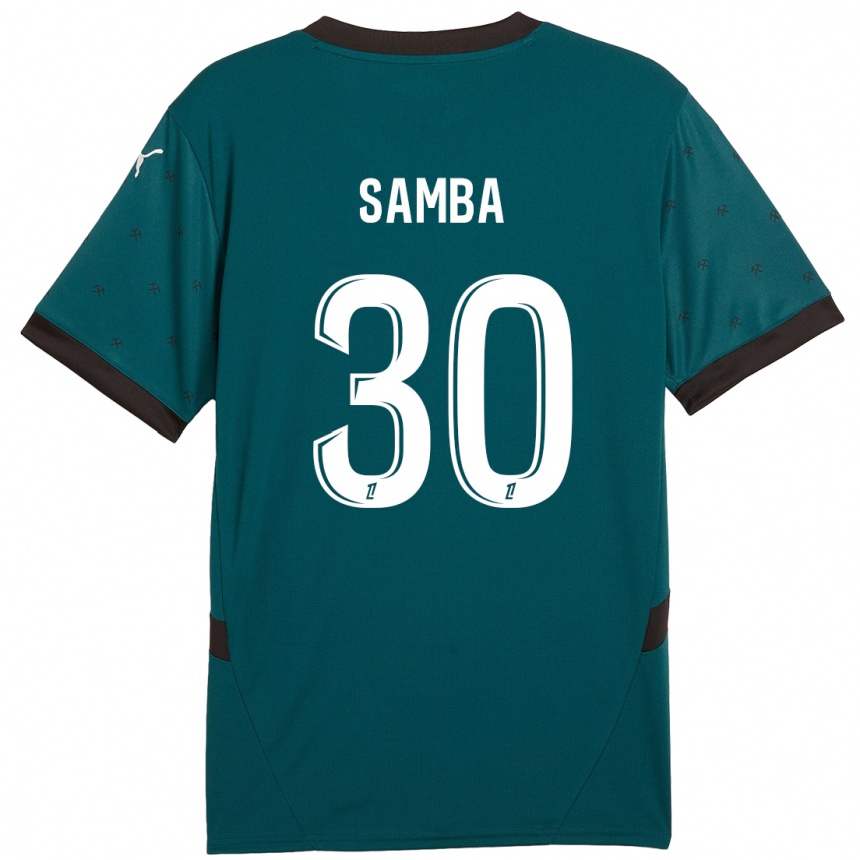 Enfant Football Maillot Brice Samba #30 Vert Foncé Tenues Extérieur 2024/25