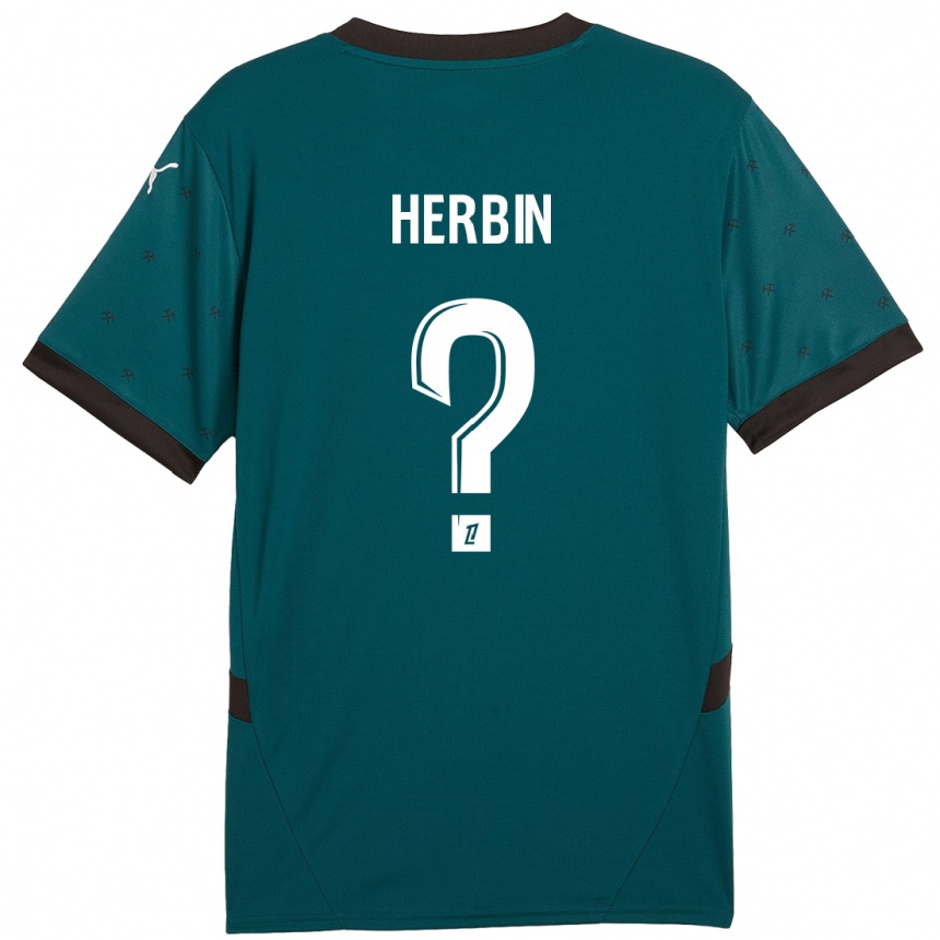 Enfant Football Maillot Grégoire Herbin #0 Vert Foncé Tenues Extérieur 2024/25