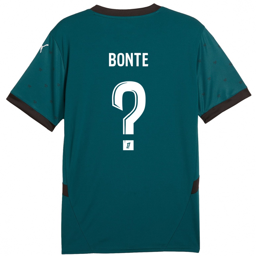 Enfant Football Maillot Nolan Bonte #0 Vert Foncé Tenues Extérieur 2024/25