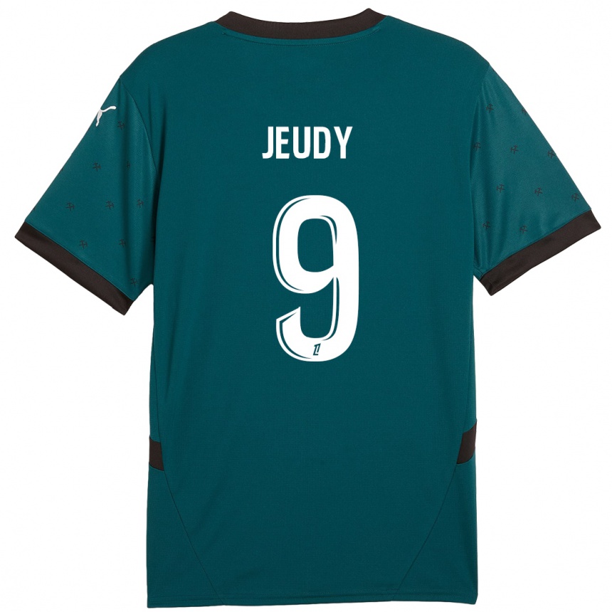 Enfant Football Maillot Sherly Jeudy #9 Vert Foncé Tenues Extérieur 2024/25