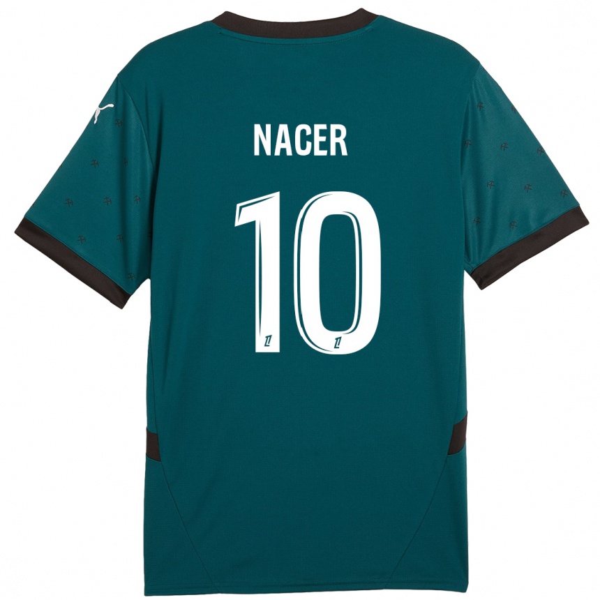 Enfant Football Maillot Myriem Nacer #10 Vert Foncé Tenues Extérieur 2024/25