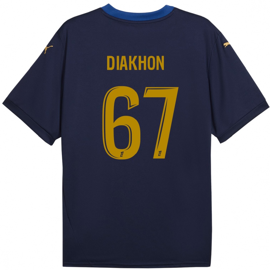 Enfant Football Maillot Mamadou Diakhon #67 Bleu Marine Doré Tenues Extérieur 2024/25