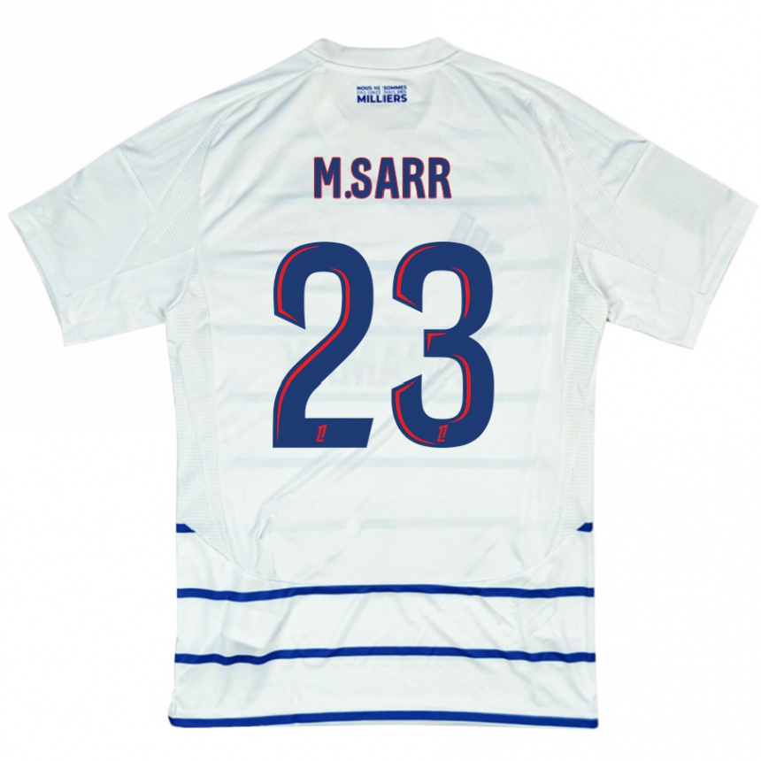 Enfant Football Maillot Mamadou Sarr #23 Blanc Bleu Tenues Extérieur 2024/25