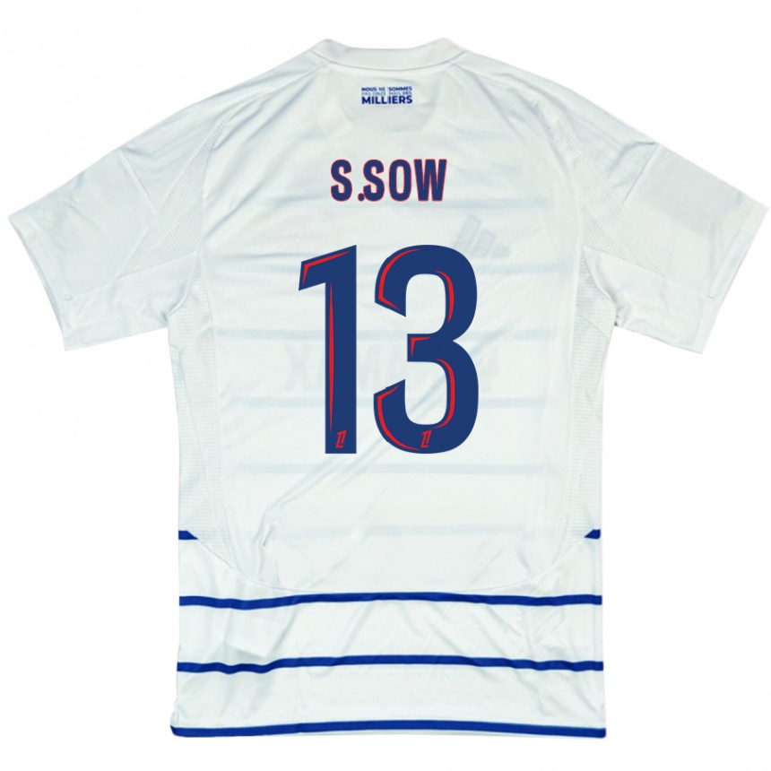 Enfant Football Maillot Saïdou Sow #13 Blanc Bleu Tenues Extérieur 2024/25