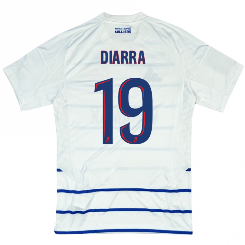 Enfant Football Maillot Habib Diarra #19 Blanc Bleu Tenues Extérieur 2024/25