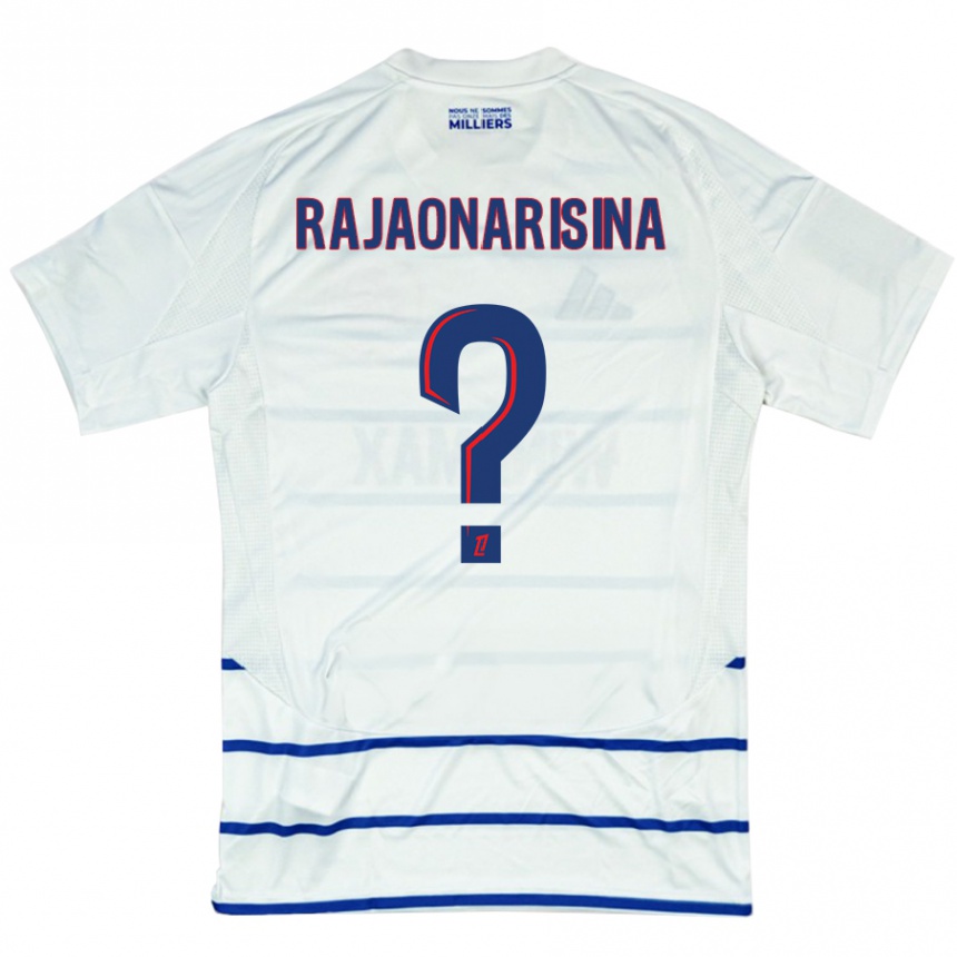 Enfant Football Maillot Noah Rajaonarisina #0 Blanc Bleu Tenues Extérieur 2024/25