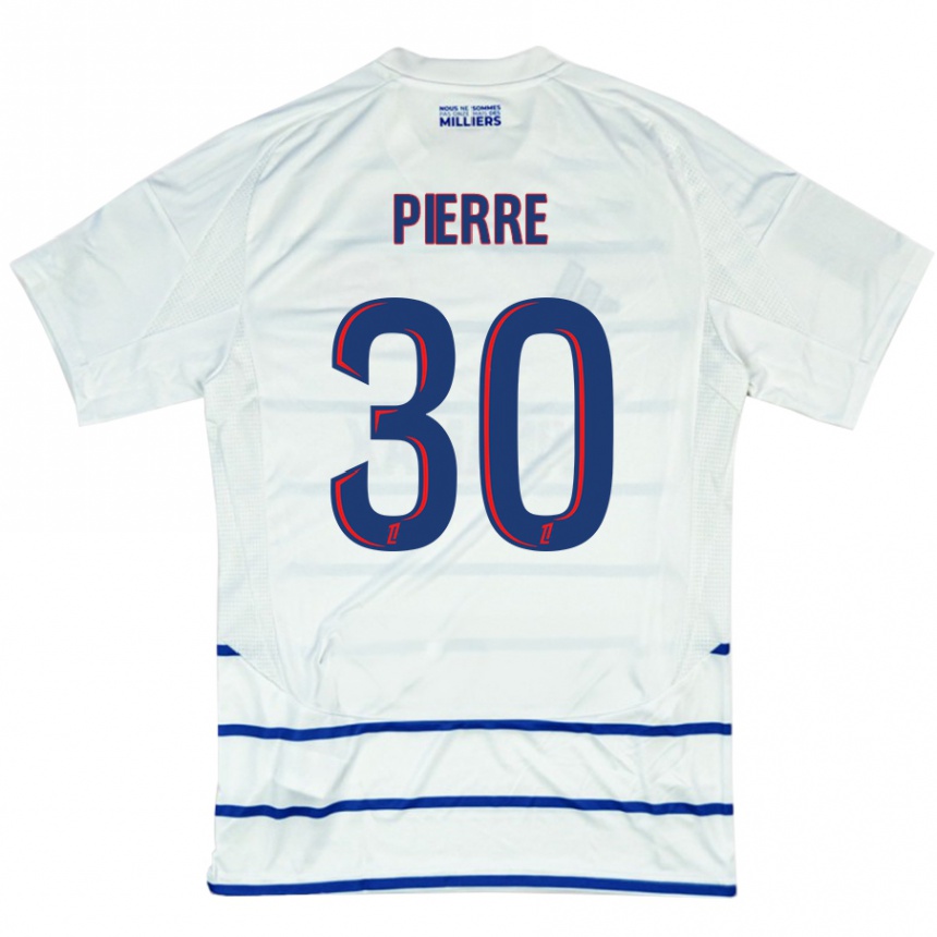 Enfant Football Maillot Alexandre Pierre #30 Blanc Bleu Tenues Extérieur 2024/25