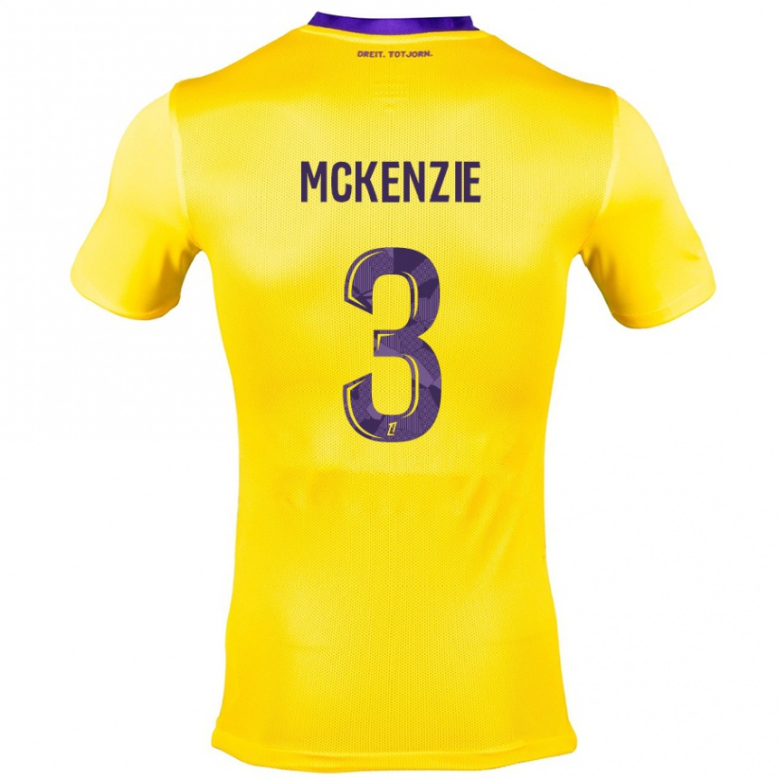 Enfant Football Maillot Mark Mckenzie #3 Jaune Violet Tenues Extérieur 2024/25