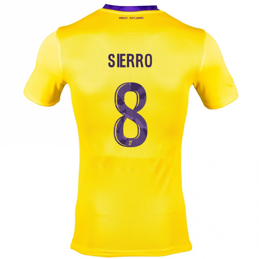 Enfant Football Maillot Vincent Sierro #8 Jaune Violet Tenues Extérieur 2024/25