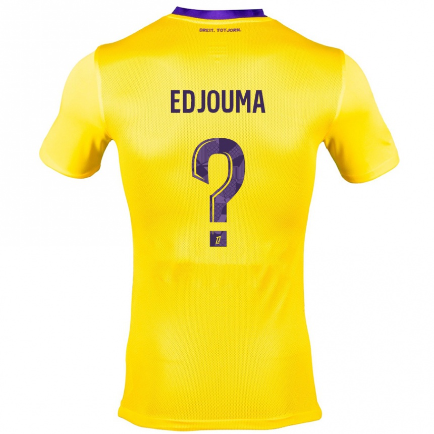 Enfant Football Maillot Noah Edjouma #0 Jaune Violet Tenues Extérieur 2024/25