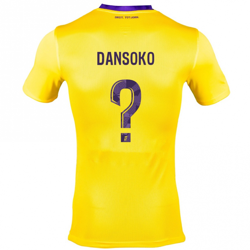 Enfant Football Maillot Mohamed Dansoko #0 Jaune Violet Tenues Extérieur 2024/25