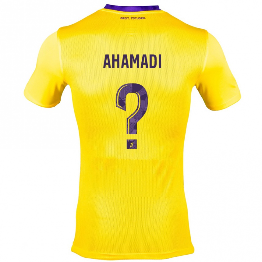 Enfant Football Maillot Isaack Ahamadi #0 Jaune Violet Tenues Extérieur 2024/25