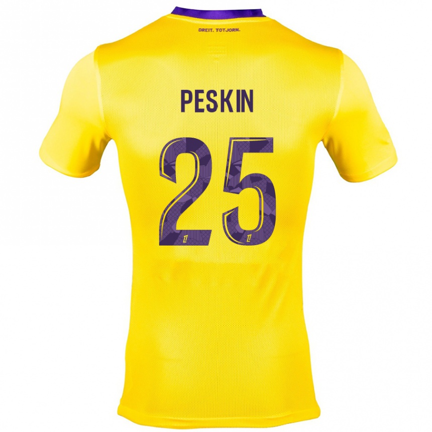 Enfant Football Maillot Kelso Peskin #25 Jaune Violet Tenues Extérieur 2024/25