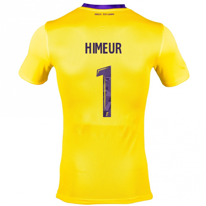 Enfant Football Maillot Thomas Himeur #1 Jaune Violet Tenues Extérieur 2024/25