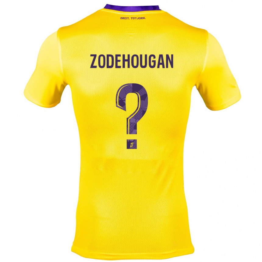 Enfant Football Maillot Yanis Zodehougan #0 Jaune Violet Tenues Extérieur 2024/25