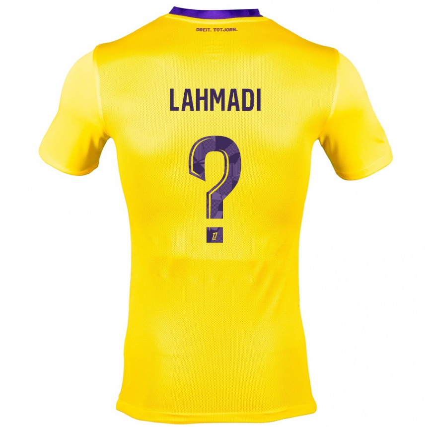 Enfant Football Maillot Noah Lahmadi #0 Jaune Violet Tenues Extérieur 2024/25