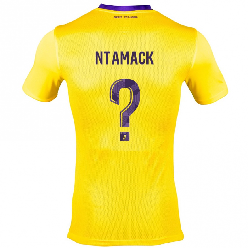 Enfant Football Maillot Alexis Ntamack #0 Jaune Violet Tenues Extérieur 2024/25