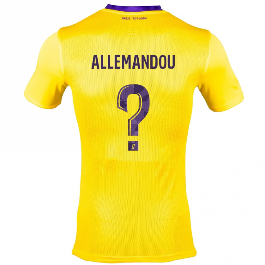 Enfant Football Maillot Teddy Allemandou #0 Jaune Violet Tenues Extérieur 2024/25